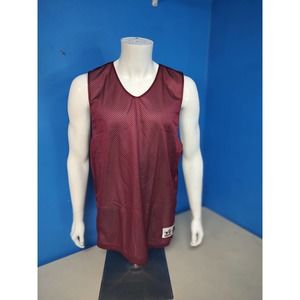 NWOT Alleson Athletics Maroon/White Mesh Reversible Basketball Jersey/Tank Top